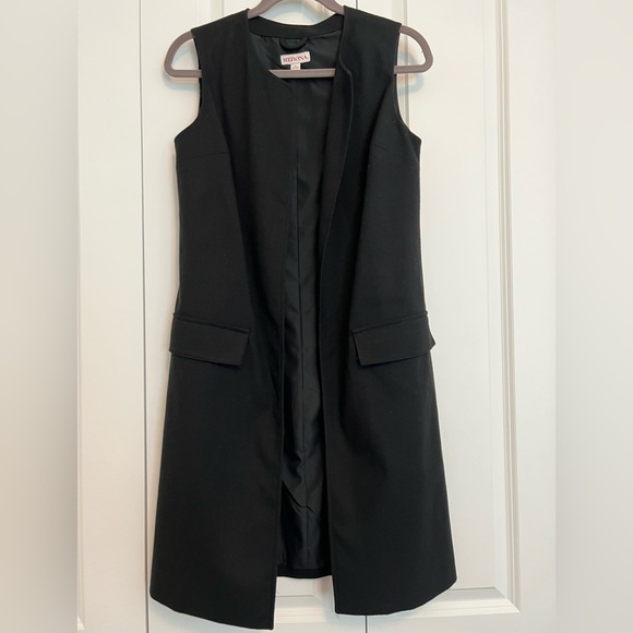 Merona Jackets & Blazers - Merona Black sleeveless long jacket with pockets